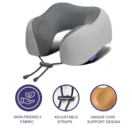 Neck Pillow for Travel with Travel Pouch