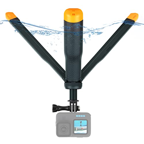 4-in-1 Floating Tripod Selfie Stick for GoPro Hero 13 12 11 10 9 8