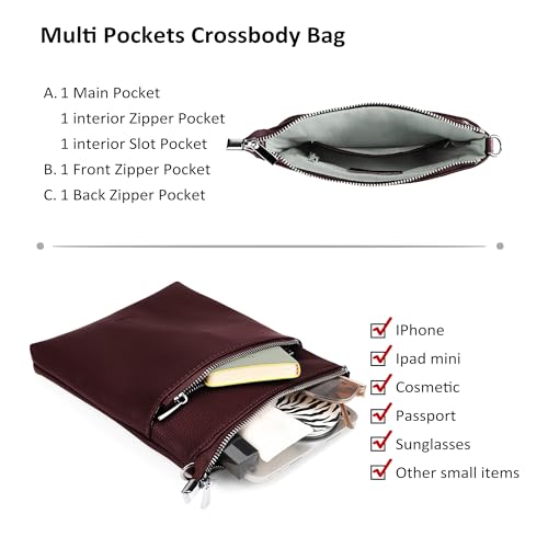 Genuine Leather Small Crossbody Bags for Women Travel Leather Purse
