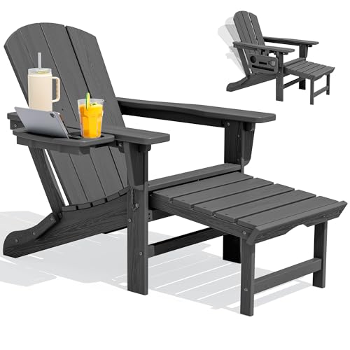 Folding Adjustable Adirondack Chair with Footrest