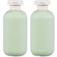 ASEVAT 6.7oz 4Pcs Green Plastic Refillable Travel Shampoo and Conditioner Bottles Plastic Refillable Travel Shampoo Bottles with Flip Cap Shampoo and Conditioner Dispenser