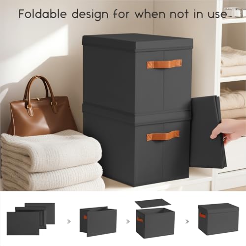 Storage Bins with Lids (4 Count)