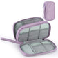 PU Leather Cable Organizer Double Layer Travel Pouch
