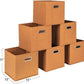 Household Essentials Fabric Storage Bins 6 Piece Set, Terracotta Color
