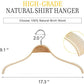 Slim Natural Wood Hangers with Extra Soft Non (18 Count)
