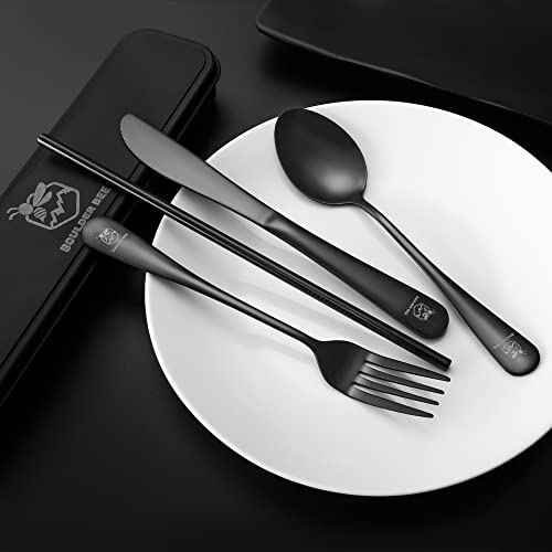 Travel Utensils Set Stainless Steel with Carrying Case