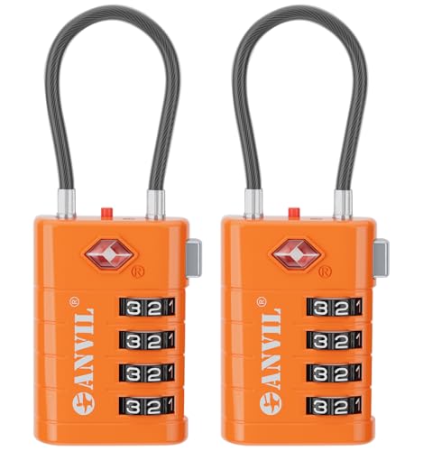 TSA Approved Luggage Locks with Search Alert Indicator (2 Count)