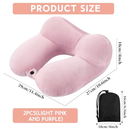 2 Inflatable Neck Pillow Airplane Travel (2 Count)