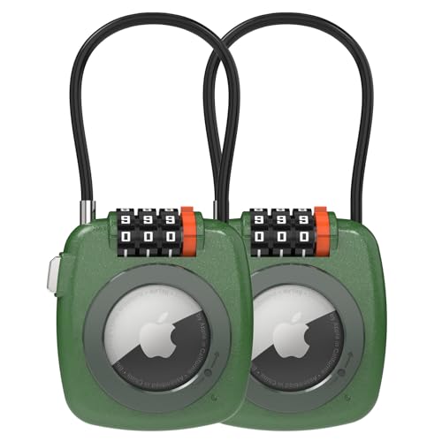 Compatible with Apple AirTag Secure Lock with Wire Cable (2 Count)