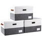 Foldable Storage Bins with Lids [3 (3 Count)