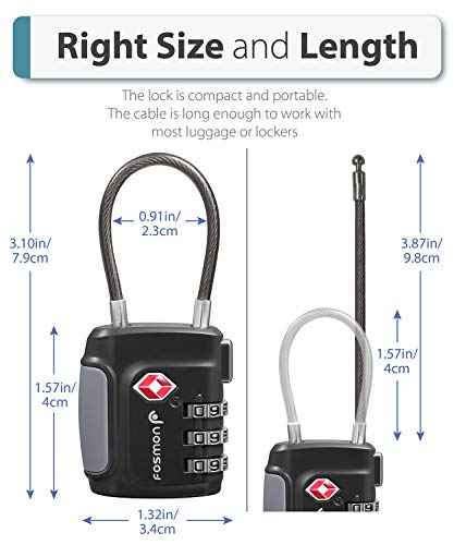 TSA Approved Cable Luggage Locks
