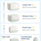 7 Set Striped Packing Cubes for Travel Carry on Suitcase