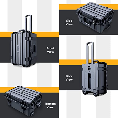 HC 6030 Large Waterproof Hard Case with Wheels and Customizable Foam