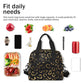Black Gold Leopard Cheetah Insulated Lunch Bag for Women Men Adult Lunch Tote Bag with Shoulder Strap Reusable Lunch Box Large Containers Thermal Cooler Bag for Work School Picnic Lightweight Handbag (A02:Black Gold Leopard Cheetah)