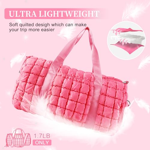 Quilted Travel Duffle Bag Gym Bag for Women