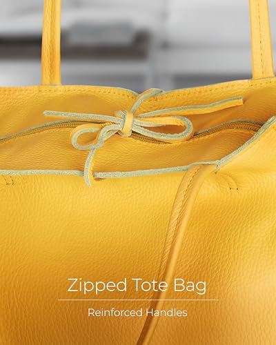 Genuine Italian Leather Tote Bag for Women