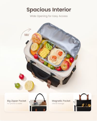Insulated Lunch Bag Women (Black / 15L)