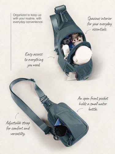 Sling Bag with Adjustable Straps Crossbody Chest Bag Lightweight Small Backpack for Casual Outdoor Traveling Hiking