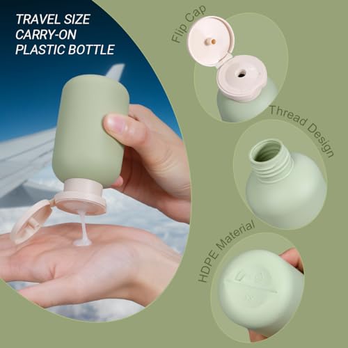 3.4 oz Plastic Small Travel Shampoo Bottles (8 Count)