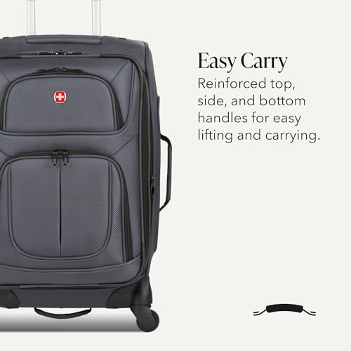 Sion Softside Expandable Spinner Luggage Durable Lightweight Travel Suitcase (2 Count)