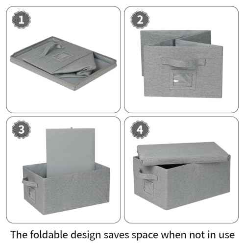 Storage Bins With Lids Closet Organizer Cabinet Box For Clothes (2 Count)
