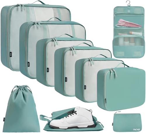 10 Set Packing Cubes Various Sizes Packing Organizer for Travel Accessories Luggage Carry On Suitcase