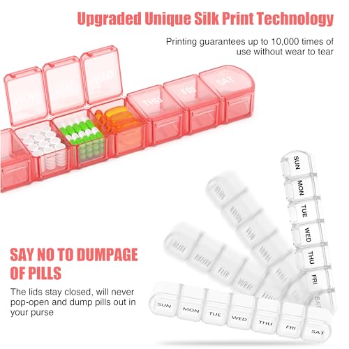 Extra Large Pill Organizer 2 Pack (14 Count)