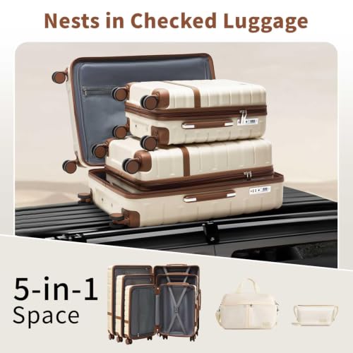 Luggage Sets with TSA Lock Hardside PC+ABS Carry On expandable Suitcase with Spinner Wheels Lightweight Rolling Travel Luggage Sets with YKK