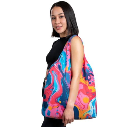 XL 25L Tote Foldable Packable Reusable Grocery Shopping Bag