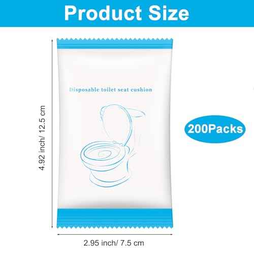 200 Pack Disposable Toilet Seat Cover (200 Count)