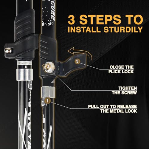 Hiking Poles 7075 Aluminum Tri