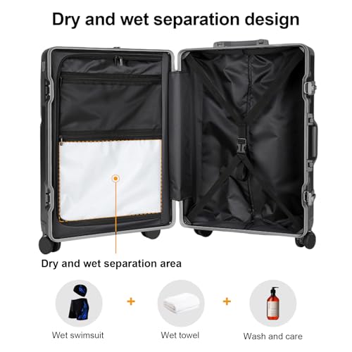 Carry on suitcase Zipperless Luggage