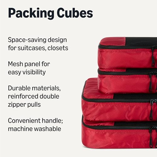 4 Piece Packing Cubes Travel Accessories Set (4 Count)