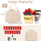 Lunch Bag for Women Men Cute Corduroy Lunch Tote Bags Reusable Insulated Lunch Box Large Capacity Reusable Insulated Cooler for Work Picnic or Travel