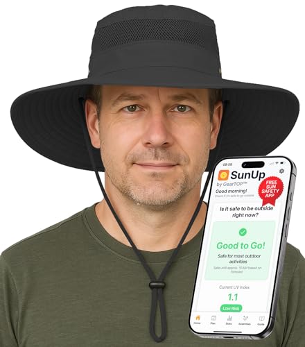 Safari Hat for Men Sun Hats for Women UV Protection UPF 50+ Fishing