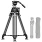 Professional Carbon Fiber Video Tripod with 360° Fluid Head