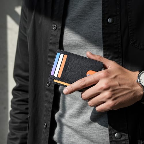 Slim Minimalist Front Pocket RFID Blocking Leather Wallets for Men and Women