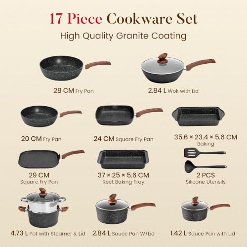 17Pcs Pots and Pans Set
