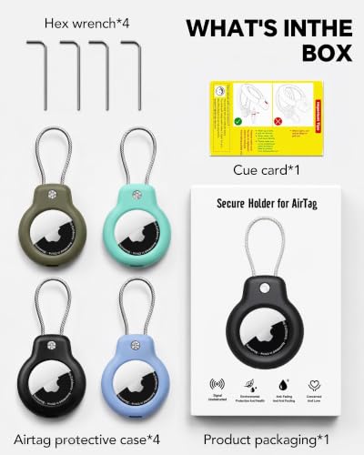 for AirTag Holder Keychain (4 Count)