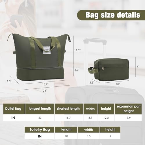 Softside Luggage Set Lightweight 3 Piece Suitcase with Duffel Bag (3 Count)