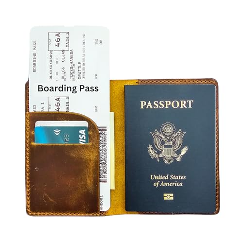 Leather Passport Holder for Men and Women