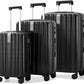 Luggage Sets 3 piece Carry On Luggage with Wheels PC Hard Shell Suitcases Lightweight Checked Travel Luggage Large Travel Suitcase Woman Men 20 (3 Count)