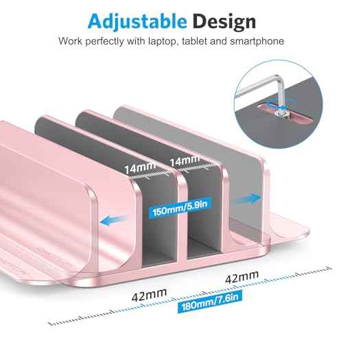 Dual Vertical Desk Laptop Stand Holder