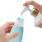 Travel Bottles for Toiletries, TSA Approved 3oz Leak Proof Silicone Refillable Squeeze Travel Size Containers BPA Free Air Travel for Shampoo, Lotions, 3-pk (Pink-White-Teal)