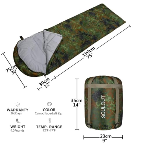 3 4 Season Sleeping Bag for Adults & Kids