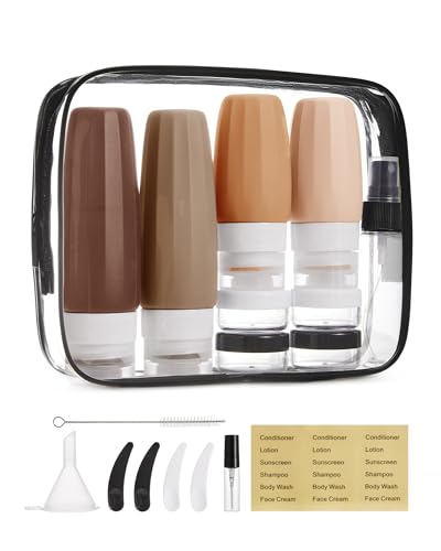 18 Pack TSA Approved Travel Bottles for Toiletries (3.9 Count)