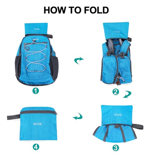 20L Hiking Backpack Lightweight Packable Hiking Daypack Small Travel Outdoor Foldable Shoulder Bag Blue