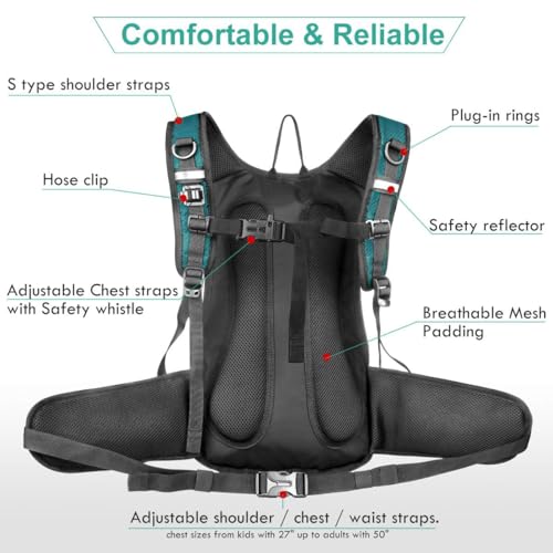 Insulated Hydration Backpack Pack with 3L BPA Free Leak Proof Water Bladder