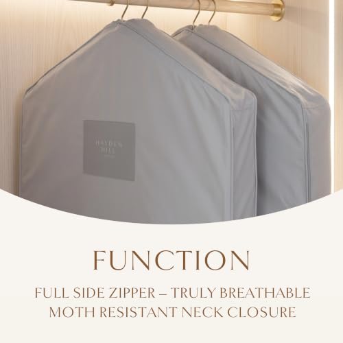 Luxury Organic Cotton Garment Bag for Hanging Clothes Long 58"