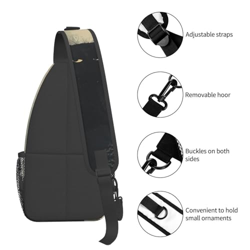Sling Bag Cat Vintage Hiking Daypack Crossbody Shoulder Backpack Travel Chest Pack for Men Women Over 12 Years Old